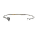 Bangle Bracelet Sterling Silver 18KT Gold