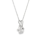 Natural .40ct Lab Grown Diamond Pendant 14KT White Gold