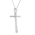 .38ct Diamond Cross Religious Pendant 14KT White Gold