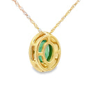 .46ct Emerald Diamond Fashion Pendants 10KT Yellow Gold