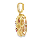 2.80ct Ruby Diamond Fashion Pendants 14KT Yellow Gold