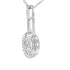 Aquamarine Diamond Fashion Pendants 10KT White Gold