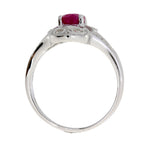 1.05ct Ruby Diamond Ring 10KT White Gold
