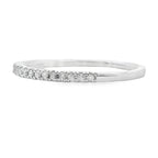 Genuine .13ct Diamond Wedding Band Ring 10KT White Gold