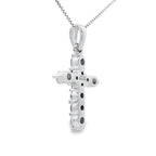 .30ct Diamond Cross Religious Pendant 14KT White Gold