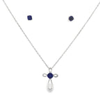 Created Sapphire Jewelry sets Sterling Silver