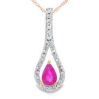 .48ct Ruby Diamond Fashion Pendants 10KT Yellow Gold