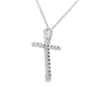 .10ct Diamond Cross Religious Pendant 14KT White Gold