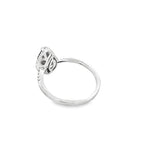 1.28ct Garnet Diamond Ring 14KT White Gold
