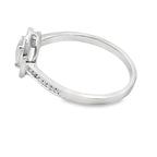 .44ct Rose Quartz Diamond Ring 10KT White Gold