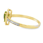 .50ct Peridot Diamond Ring 10KT Yellow Gold