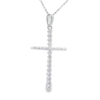 .21ct Diamond Cross Religious Pendant 14KT White Gold