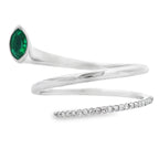 .75ct Emerald Diamond Ring 14KT White Gold