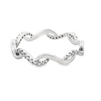 .17ct Diamond Wedding Band Ring 14KT White Gold