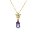 Tanzanite Diamond Fashion Pendants 14KT Yellow Gold