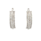 1.02ct Diamond Hoop Earrings 10KT White Gold