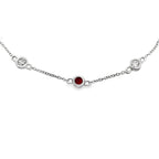 .25ct Ruby Diamond Bracelet 14KT White Gold
