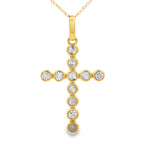 .50ct Diamond Cross Religious Pendant 14KT Yellow Gold