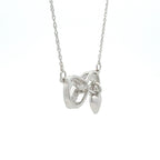 .04ct Diamond Cross Religious Pendant Sterling Silver