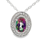 Mystic Fire Topaz Fashion Pendants 10KT White Gold