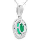 Chalcedony Diamond Fashion Pendants 10KT White Gold