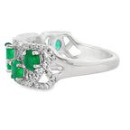 1.82ct Emerald Zircon Ring Sterling Silver