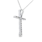 .19ct Diamond Cross Religious Pendant 14KT White Gold