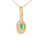 .46ct Emerald Diamond Fashion Pendants 10KT Yellow Gold