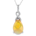 1.94ct Opal Diamond Fashion Pendants 14KT Yellow Gold