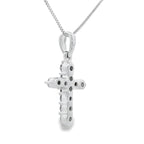 .23ct Diamond Cross Religious Pendant 14KT White Gold