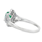 .94ct Emerald Diamond Ring 14KT White Gold