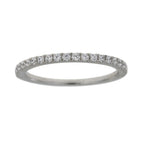 Cubic Zirconium Wedding Band Ring Sterling Silver
