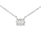 Genuine .50ct Lab Grown Diamond Pendant Sterling Silver