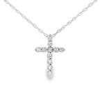 .11ct Diamond Cross Religious Pendant 14KT White Gold