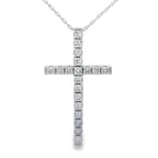.50ct Diamond Cross Religious Pendant 14KT White Gold