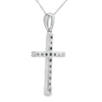 .45ct Diamond Cross Religious Pendant 14KT White Gold