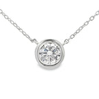 1.00ct Lab Grown Diamond Pendant Sterling Silver