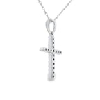 .10ct Diamond Cross Religious Pendant 14KT White Gold