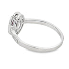.62ct Garnet Diamond Ring 10KT White Gold