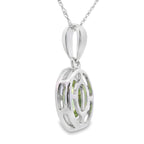 .50ct Peridot Diamond Fashion Pendants 10KT White Gold