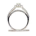 1.00ct Diamond Engagement Ring Set 14KT White Gold