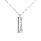 .30ct Sapphire Diamond Fashion Pendants 14KT White Gold
