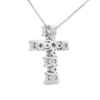 Opal Diamond Cross Religious Pendant 10KT White Gold
