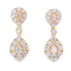 Lab Grown Diamond Dangle Earrings 14KT Yellow Gold