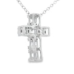 .50ct Diamond Cross Religious Pendant 10KT White Gold