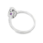 .98ct Amethyst Diamond Ring 14KT White Gold