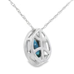 .54ct Sapphire Diamond Fashion Pendants 10KT White Gold