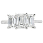 2.00ct Lab Grown Diamond 3 Stone Ring 14KT White Gold