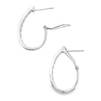 1.00ct Lab Grown Diamond Hoop Earrings 14KT White Gold