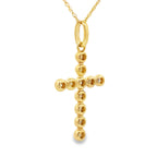 .20ct Diamond Cross Religious Pendant 14KT Yellow Gold
